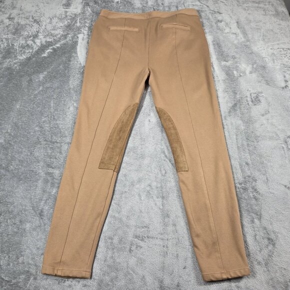 Talbots Pants Womens 10 Tan Faux Suede Jodhpurs Equestrian Preppy Skinny Ankle - Picture 3 of 7